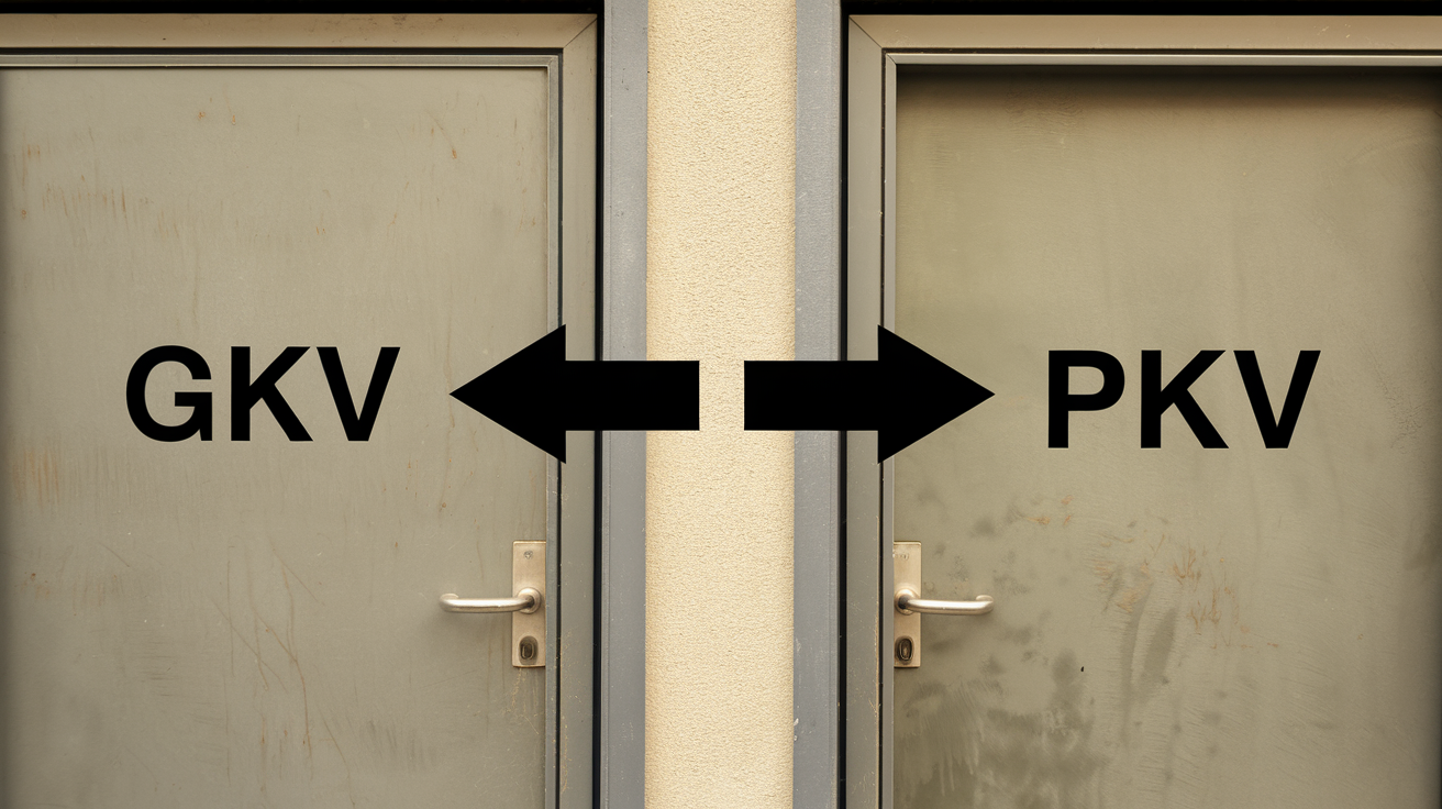 zwei Türe GKV und PKV 